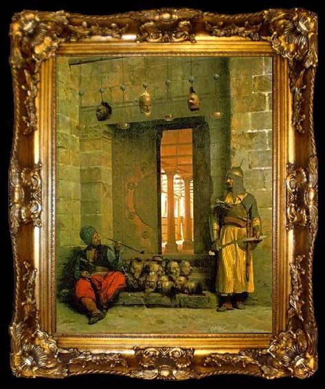 framed  unknow artist Arab or Arabic people and life. Orientalism oil paintingsm 460, ta009-2